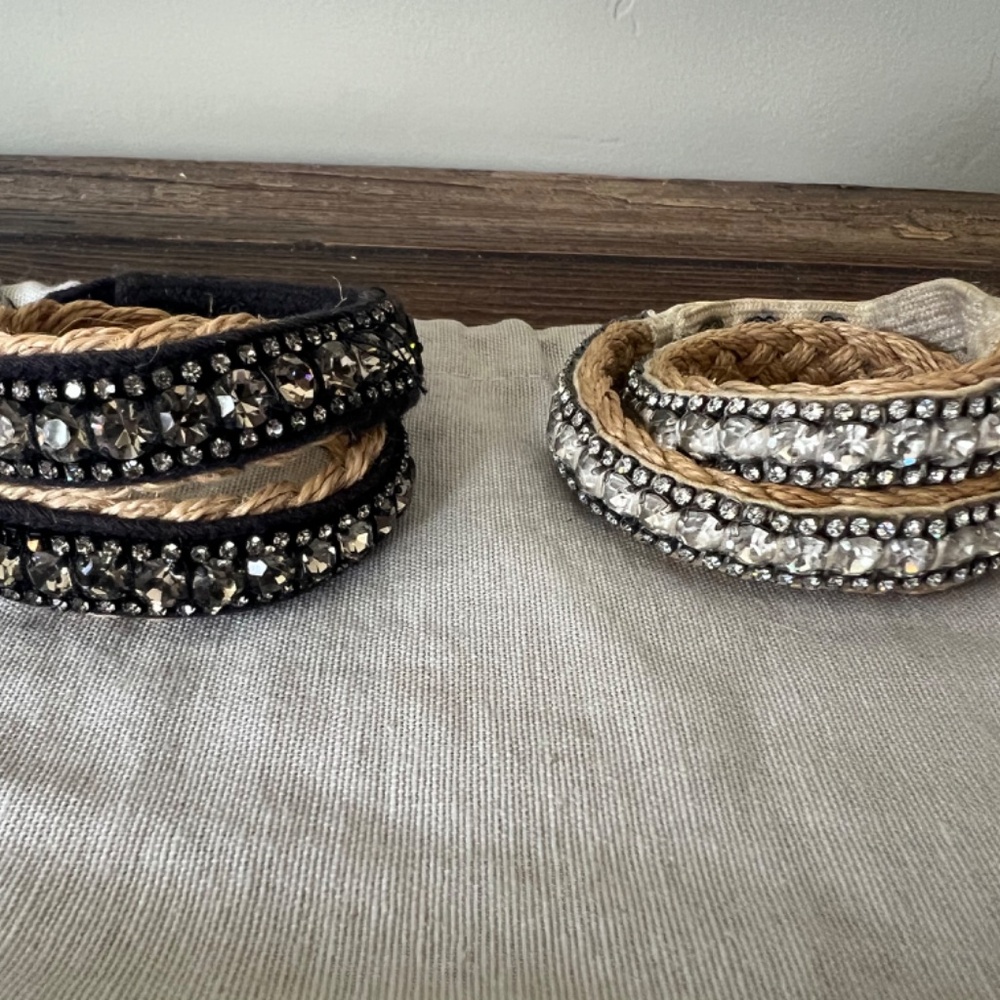 2-Juicy Couture Wrap Rhinestone Bracelets - Picture 3 of 15